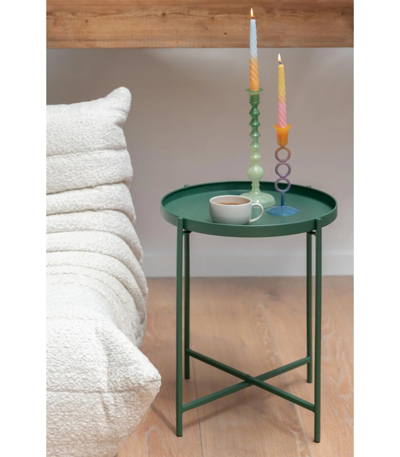 Leitmotiv Bijzettafel Meseta - Groen - 40x40x49cm