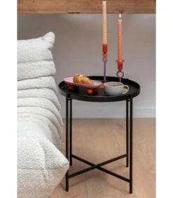 Leitmotiv Bijzettafel Meseta - Zwart - 40x40x49cm