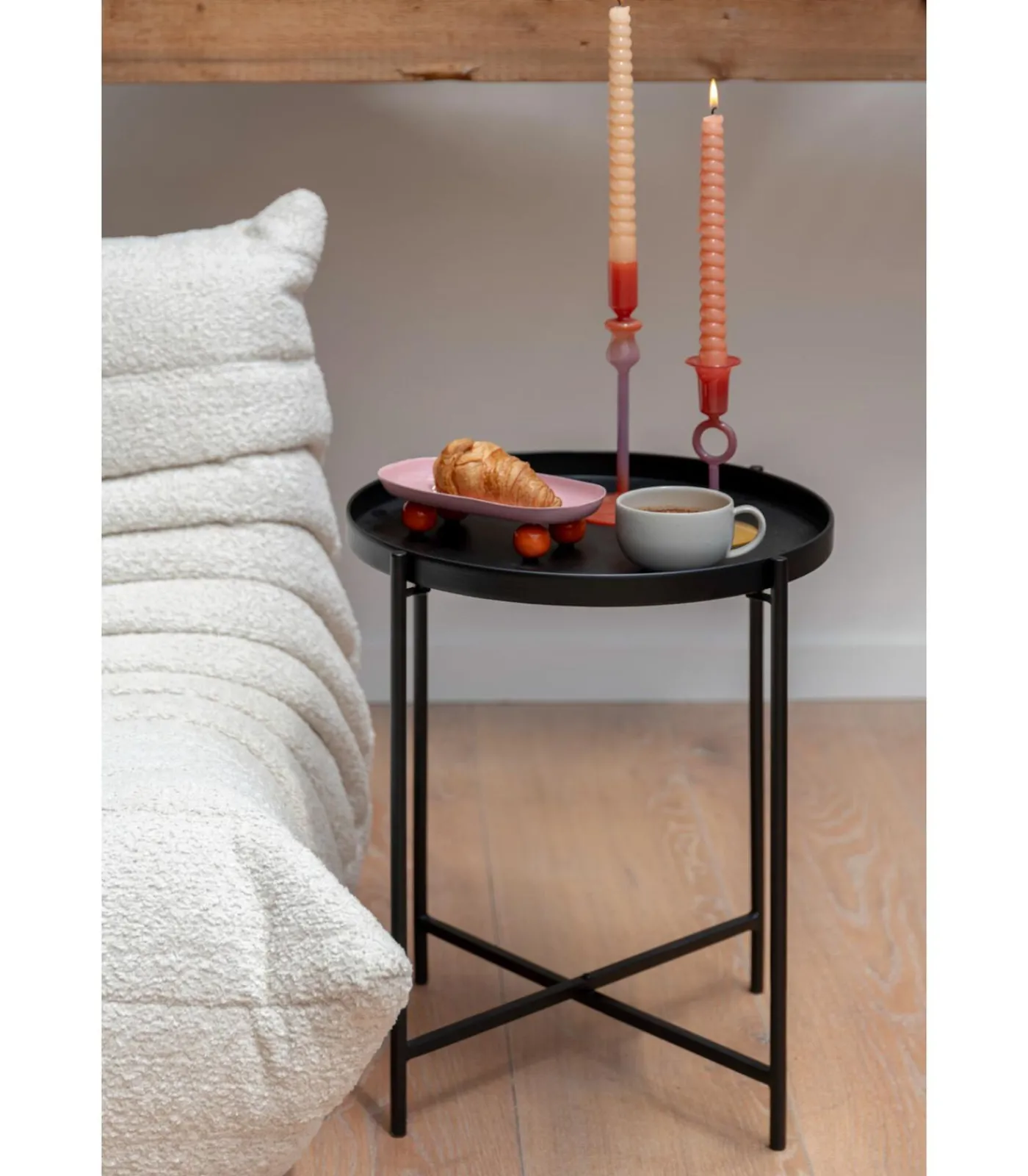 Leitmotiv Bijzettafel Meseta - Zwart - 40x40x49cm