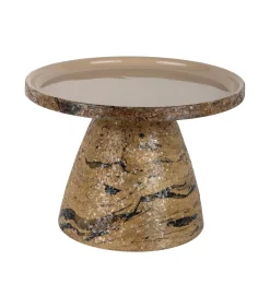 Discount Bijzettafel Mosaic Marble - Bruin - 42x42x29cm Tafels