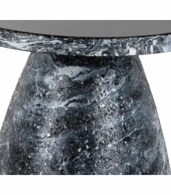 Leitmotiv Bijzettafel Mosaic Marble - Zwart - 42x42x29cm