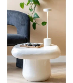 Leitmotiv Bijzettafel Roca - Wit - 49x49x36cm