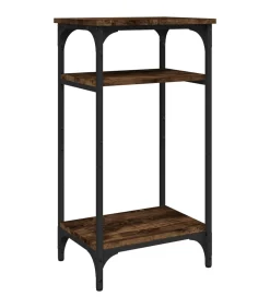 vidaXL Bijzettafel 40x30x75 cm bewerkt hout gerookt eikenkleurig