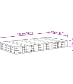 Online Binnenveringmatras middelhard 80x200 cm Matrasbeschermer