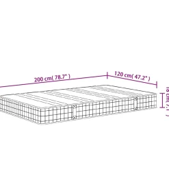 vidaXL Binnenveringmatras middelhard 120x200 cm