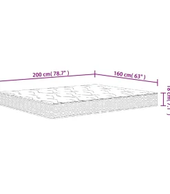 Binnenveringmatras middelhard 160x200 cm Matrasbeschermer