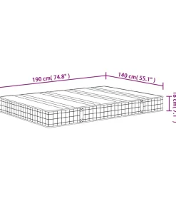 vidaXL Binnenveringmatras middelhard 140x190 cm