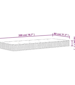 vidaXL Binnenveringmatras middelhard 80x200 cm