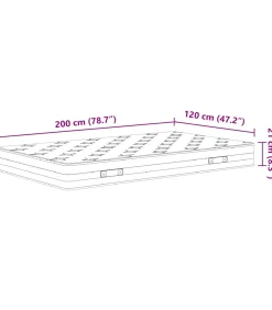 vidaXL Binnenveringmatras middelhard 120x200 cm