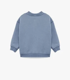 Kinderen Koton Blauw Baby Sweatshirt Lange Mouwen met Knoopsluiting