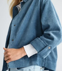 DAMES Marie Méro Blauw bloesjasje in velours