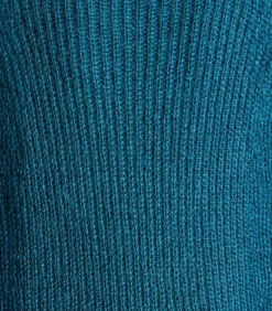 DAMES La Fée Maraboutée Blauw iriserende gebreide trui, lange mouwen, col