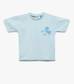 Clearance Blauw T-shirt Korte Mouwen Mickey Mouse Kinderen Topjes & Hemdjes