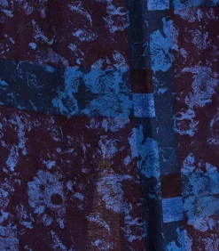 DAMES La Fée Maraboutée Blauwe en pruimkleurige sjaal van wol