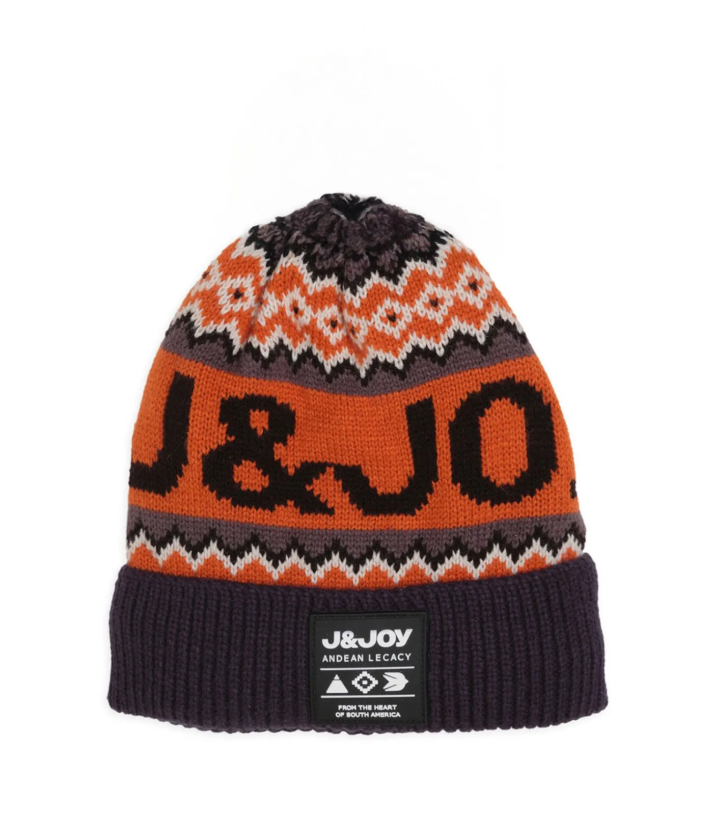 Blauwe herenmuts met pompon en logo Heren Hoeden & Petten