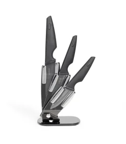 Livoo Blok met 3 keramische messen met houder