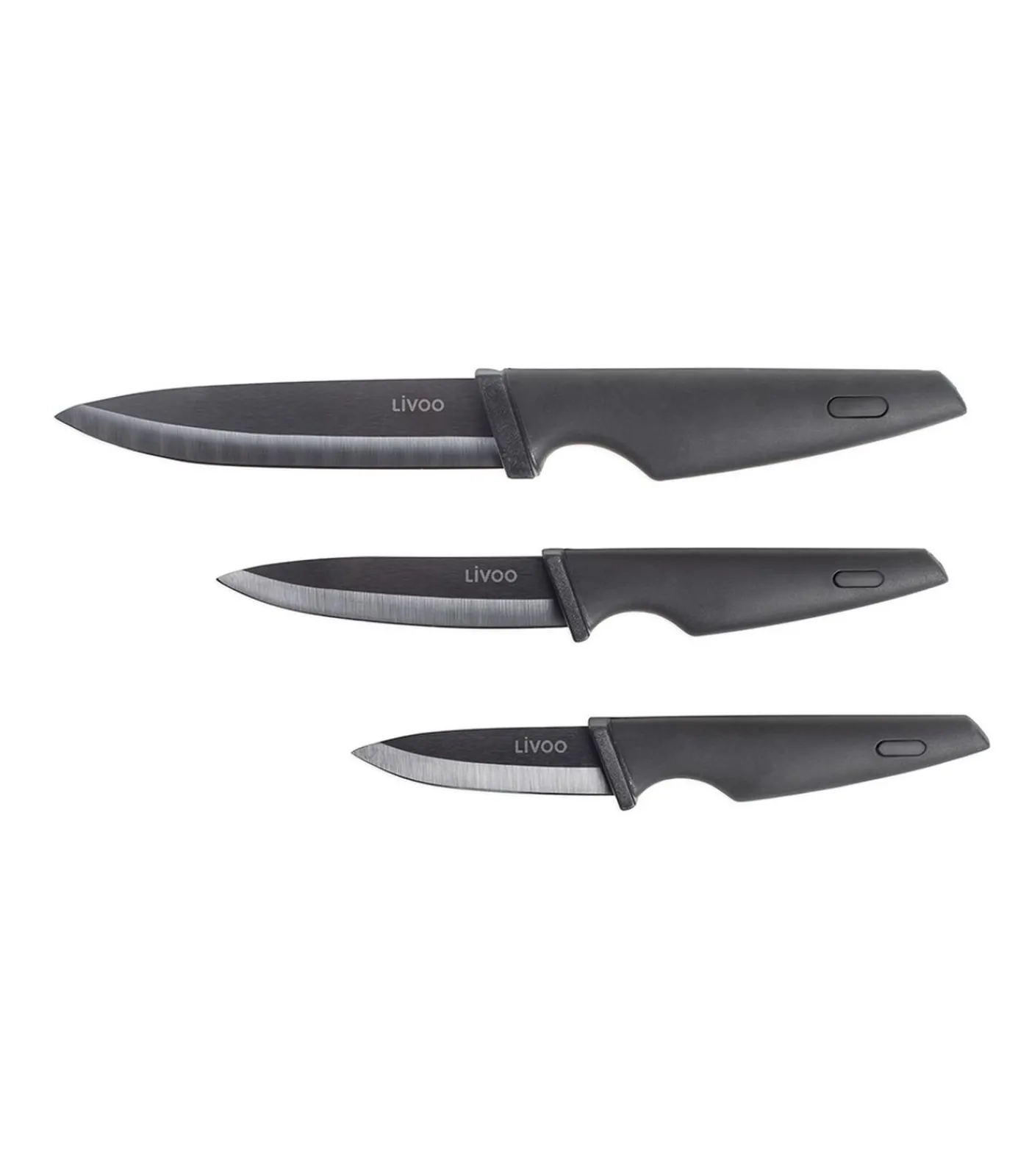 Livoo Blok met 3 keramische messen met houder