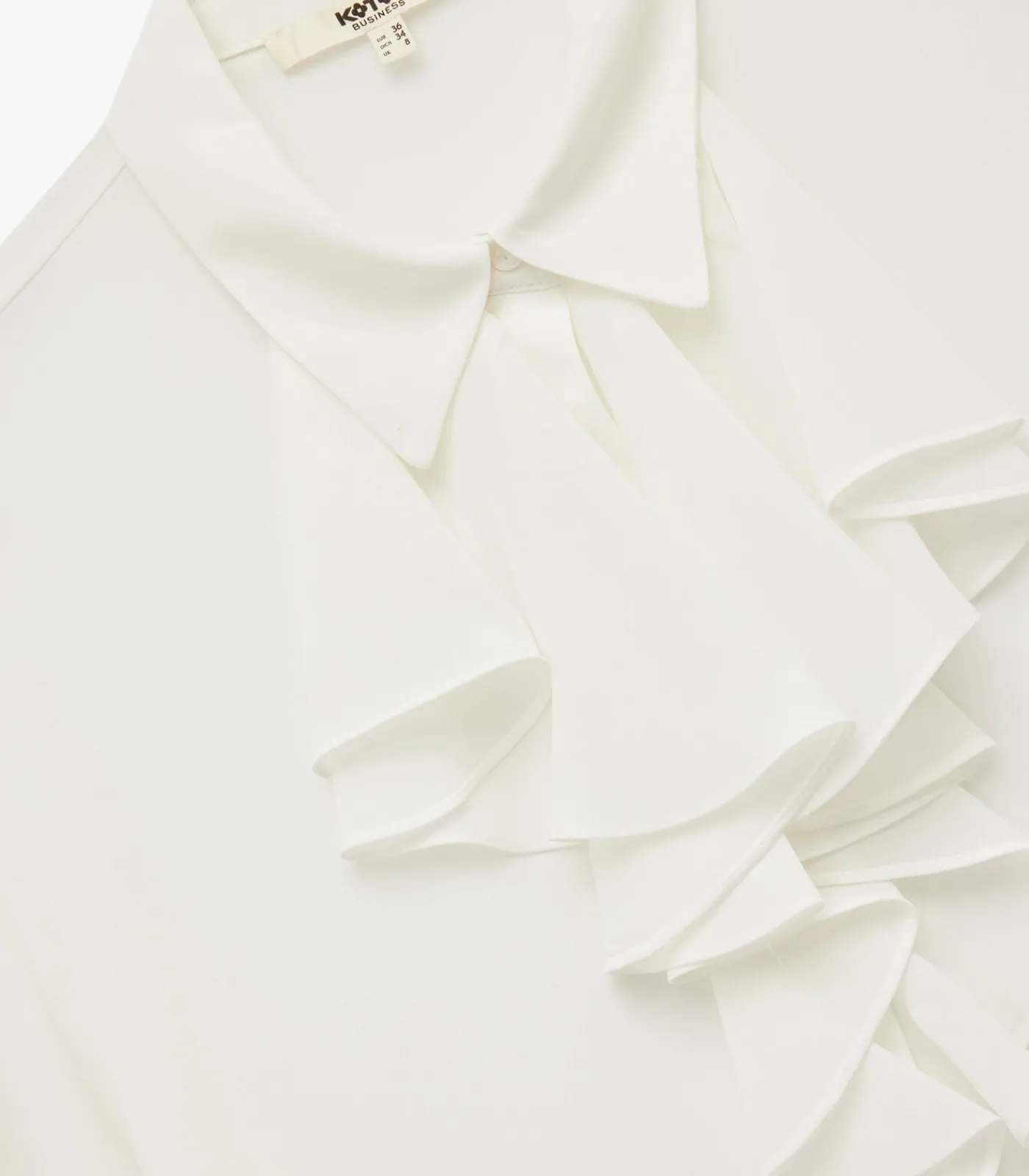 DAMES Koton Blouse Lange Mouwen Volants Kraag