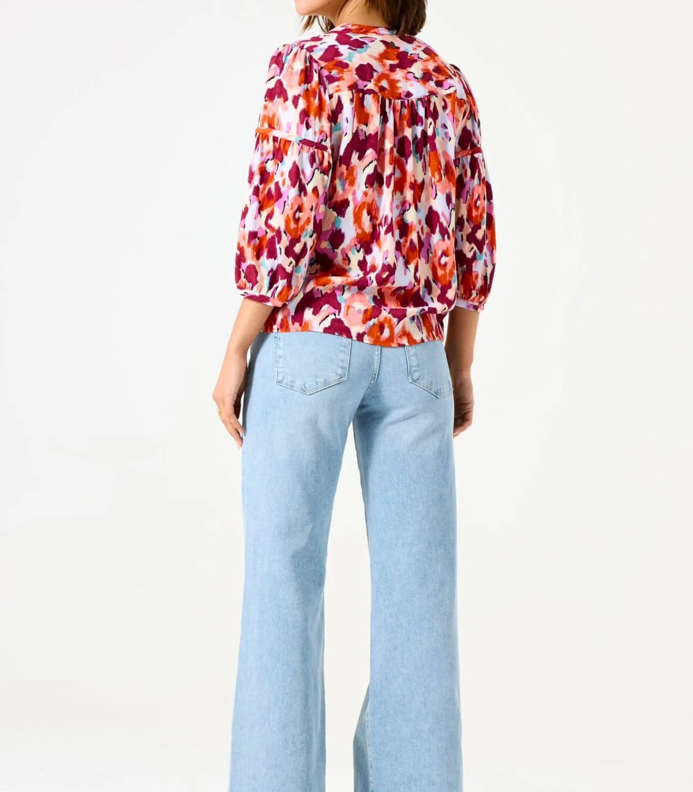 Hot Blouse met print DAMES Overhemden & Blouses