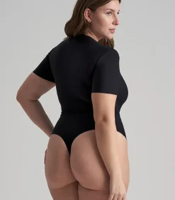 DAMES Bye Bra Bodysuit Korte Mouw | Zwart Xl