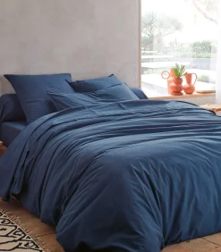 Blanc des Vosges BOHEME Indigo - Laken Perkaal Stonewashed