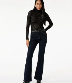 Outlet Bordeaux Blouse Lange Mouwen Dikke Kraag Kant DAMES Overhemden & Blouses