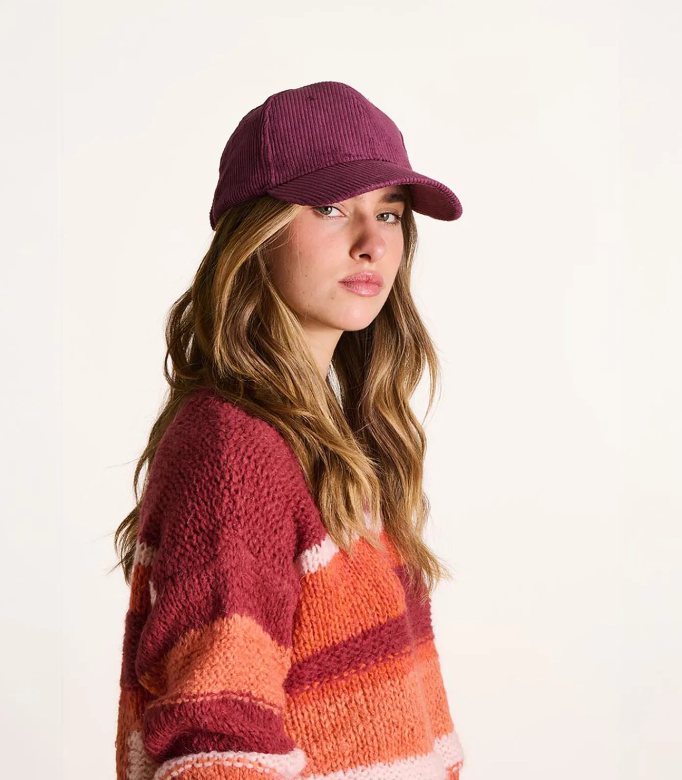 DAMES La Fée Maraboutée ribfluwelen pet van biologisch katoen