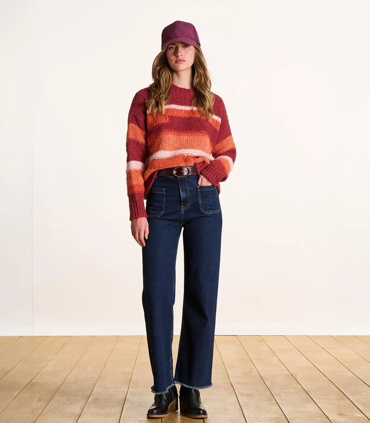 DAMES La Fée Maraboutée ribfluwelen pet van biologisch katoen