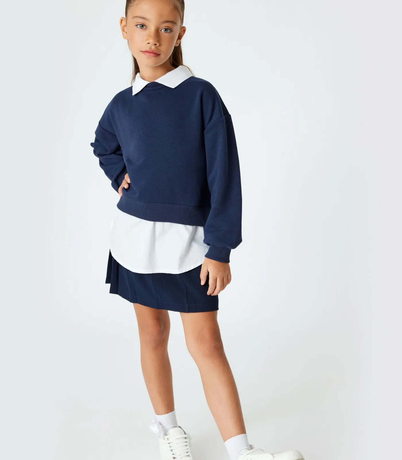 Online Boven knielengte Dik geplooid Rok Kinderen Rokken