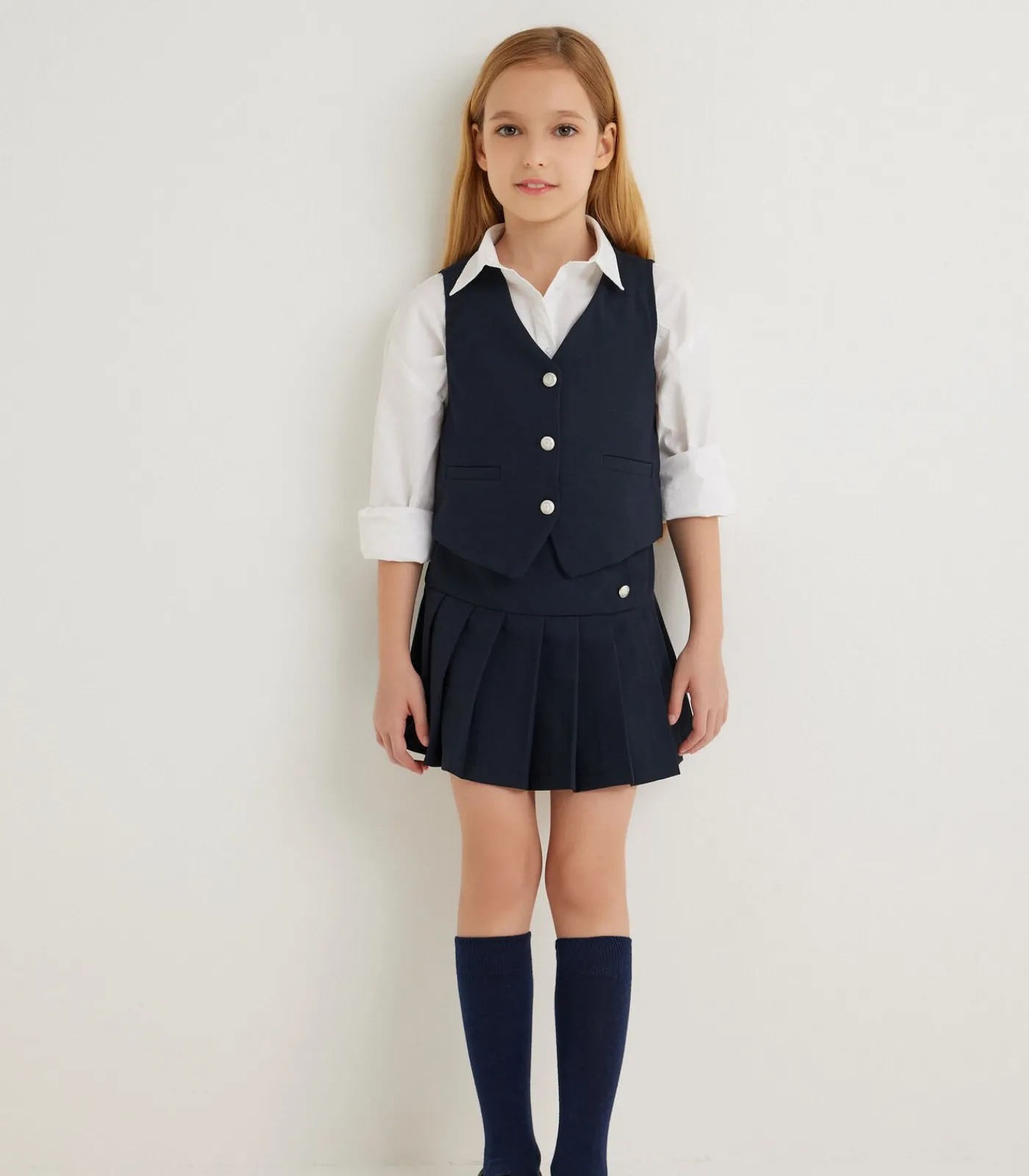 Boven knielengte Dik geplooid Rok Kinderen Rokken