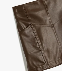 Boven knielengte Imitatieleer Rok Kinderen Rokken