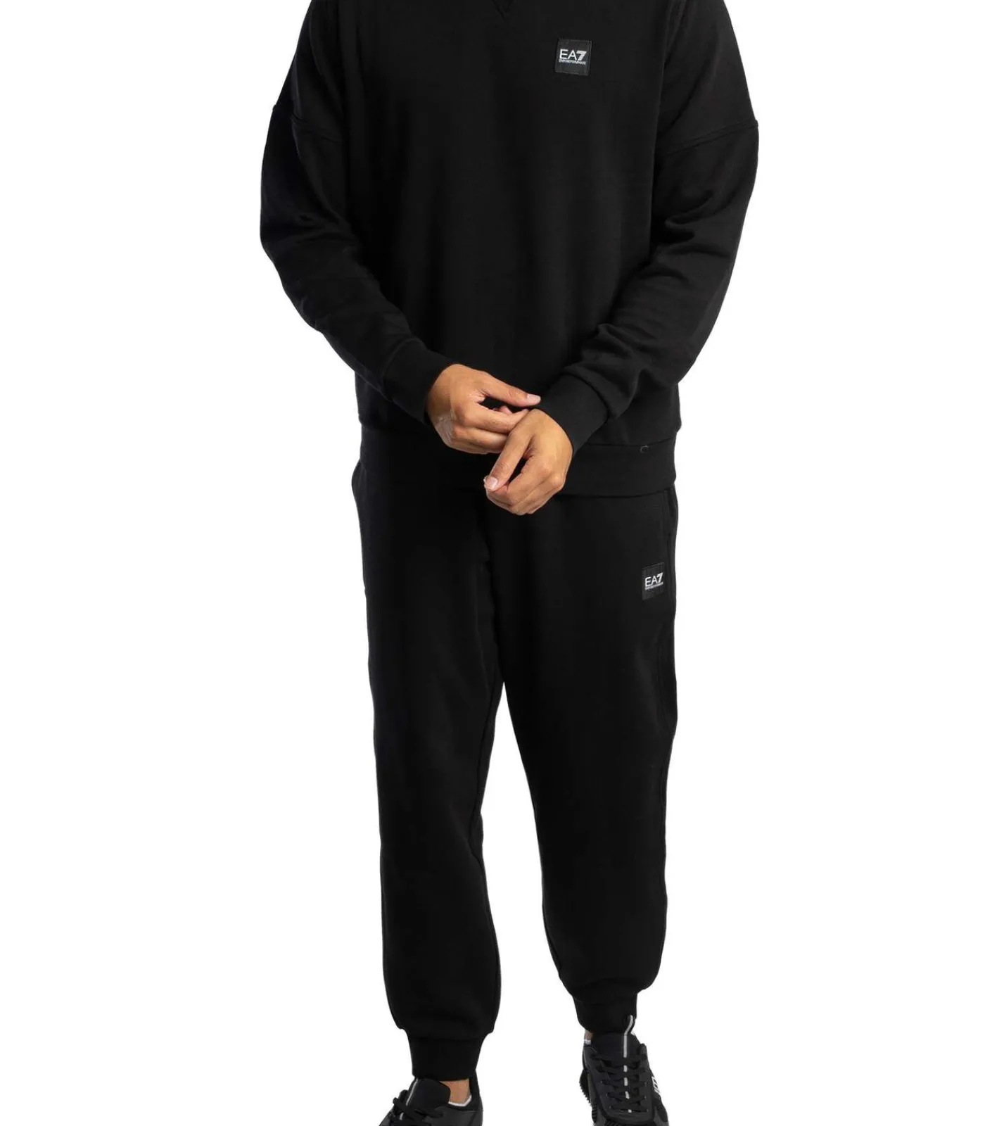 Heren EA7 Box Logo Sweat Trainingspak