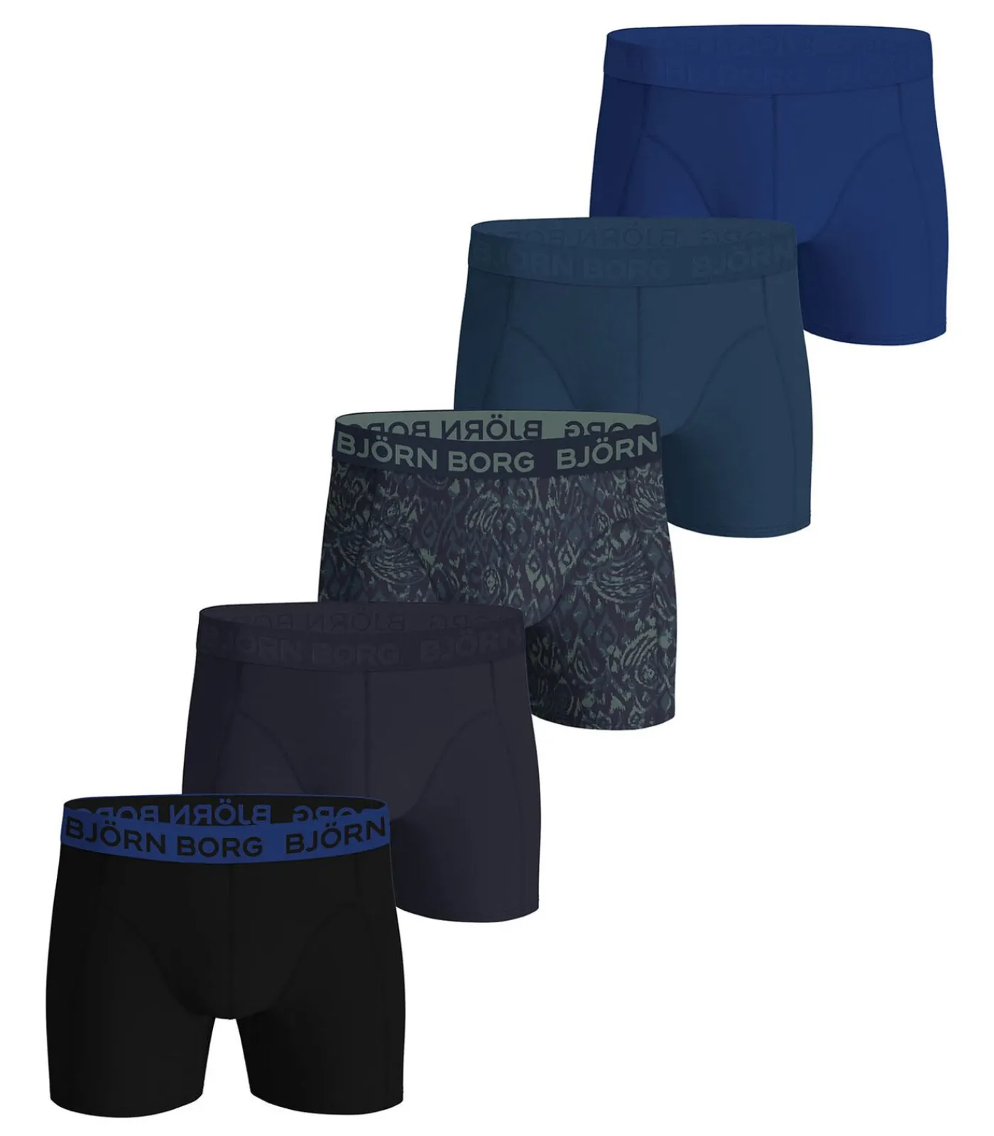 Heren Bjorn Borg Boxershorts Cotton Stretch Boxer 5P Set van 5