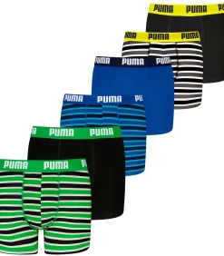 Kinderen PUMA Boxershorts Everyday Striped Boxers ECOM 6P Set van 6