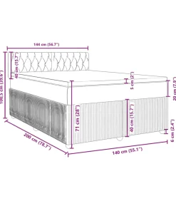 New Boxspring met matras fluweel zwart 140x200 cm Bedden