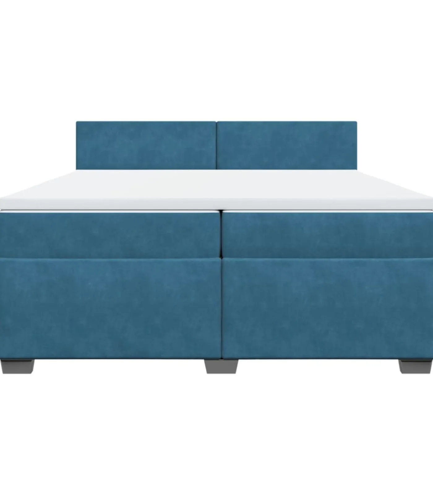 vidaXL Boxspring met matras fluweel donkerblauw 200x200 cm