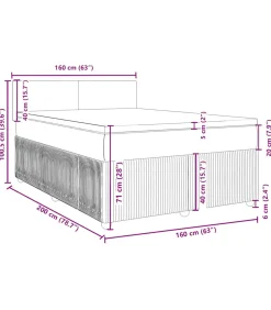 Boxspring met matras fluweel blauw 160x200 cm Bedden