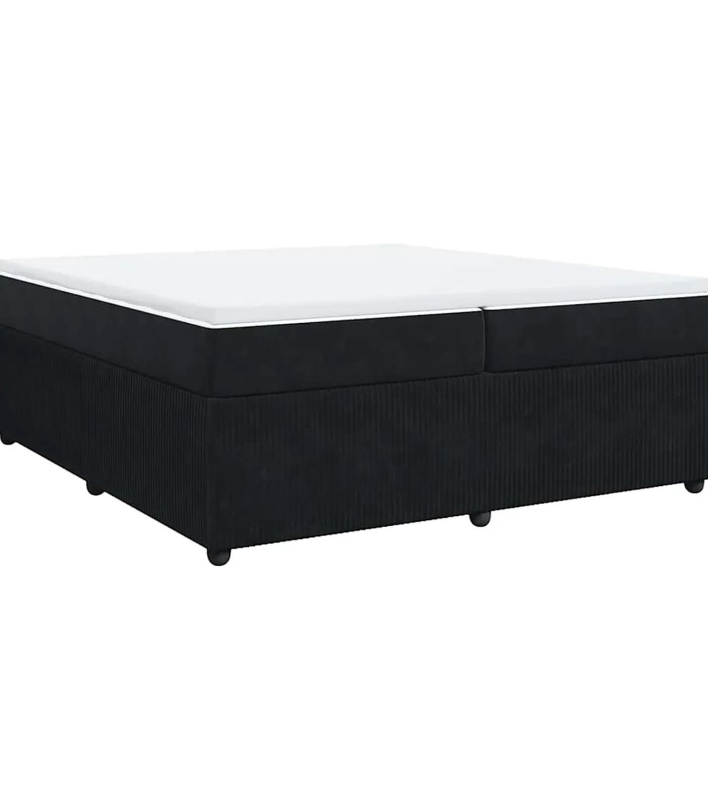 vidaXL Boxspring met matras fluweel zwart 200x200 cm