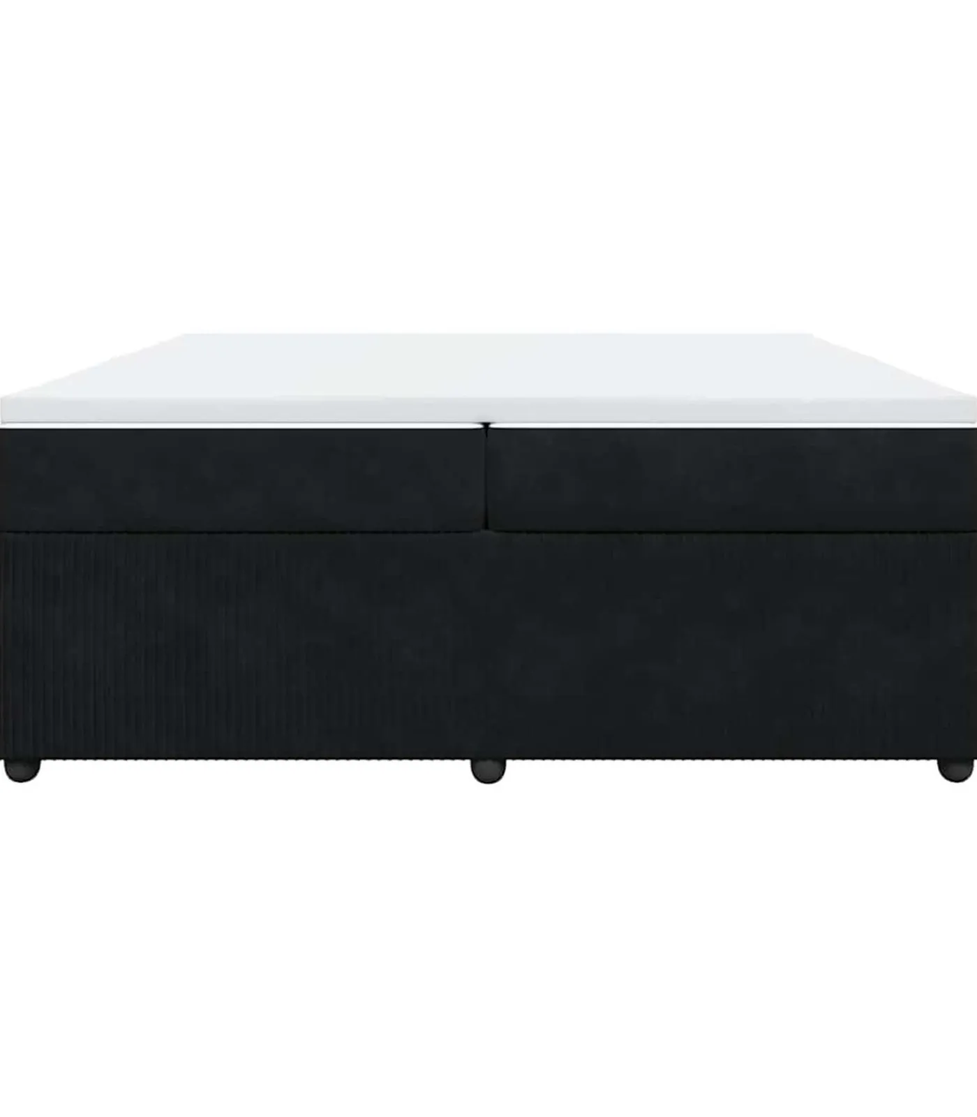 vidaXL Boxspring met matras fluweel zwart 200x200 cm