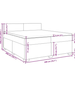 vidaXL Boxspring met matras fluweel zwart 200x200 cm