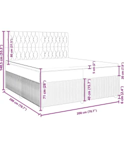 Online Boxspring met matras fluweel blauw 200x200 cm Bedden