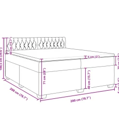 Hot Boxspring met matras fluweel lichtgrijs 200x200 cm Bedden