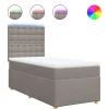 Sale Boxspring met matras stof taupe 100x200 cm Bedden
