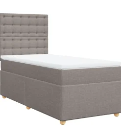 Sale Boxspring met matras stof taupe 100x200 cm Bedden