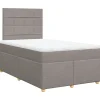 vidaXL Boxspring met matras stof taupe 120x190 cm