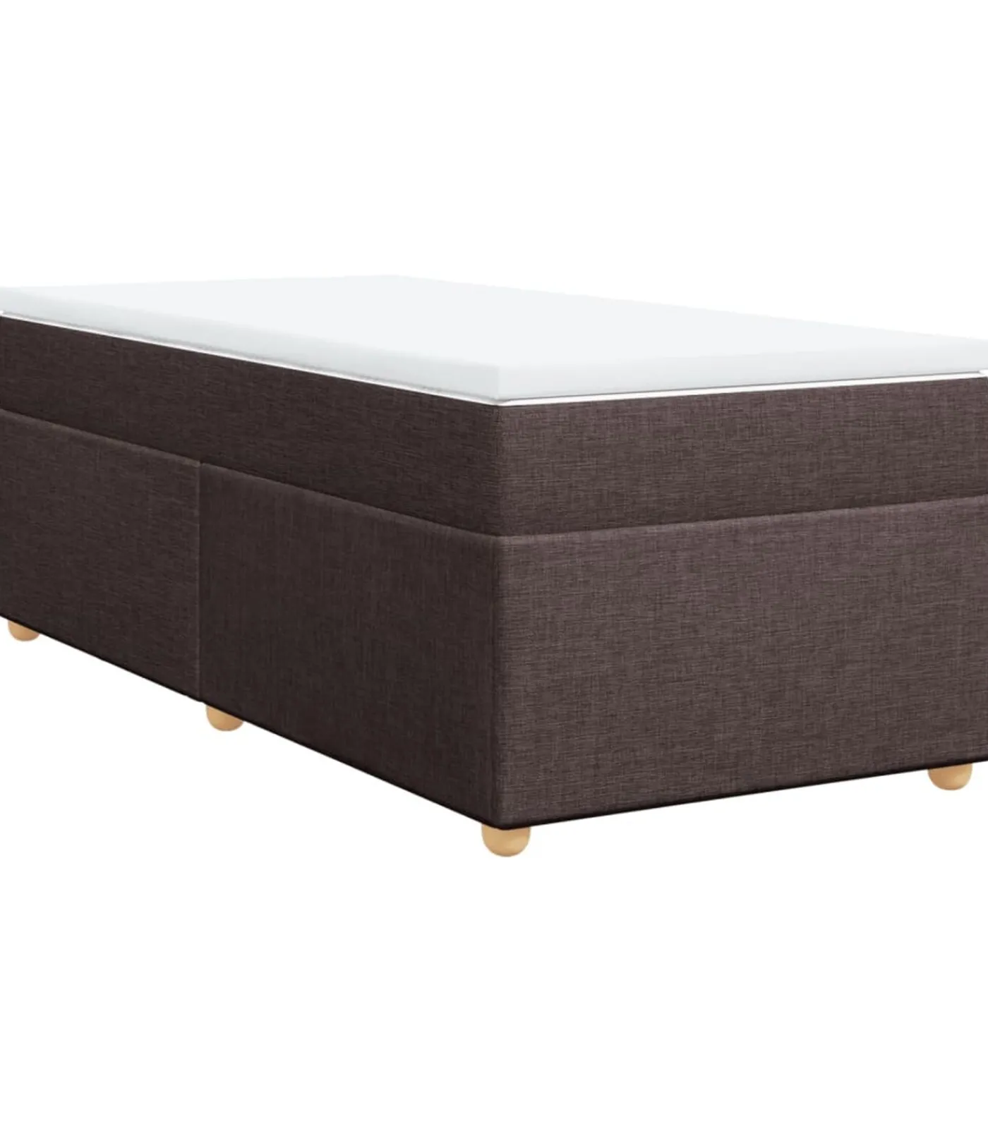 Sale Boxspring met matras stof donkerbruin 90x200 cm Bedden