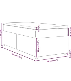Sale Boxspring met matras stof donkerbruin 90x200 cm Bedden