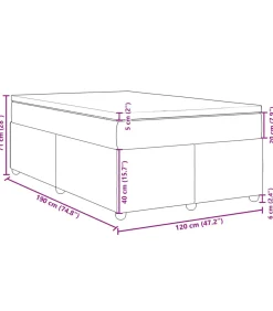 vidaXL Boxspring met matras stof crèmekleurig 120x190 cm