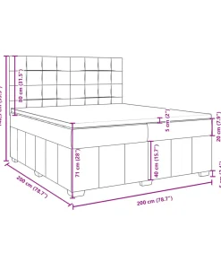 Outlet Boxspring met matras stof taupe 200x200 cm Bedden
