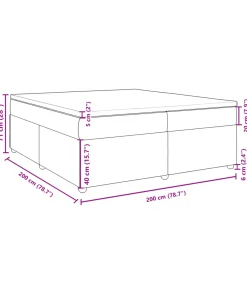 Outlet Boxspring met matras stof crèmekleurig 200x200 cm Bedden
